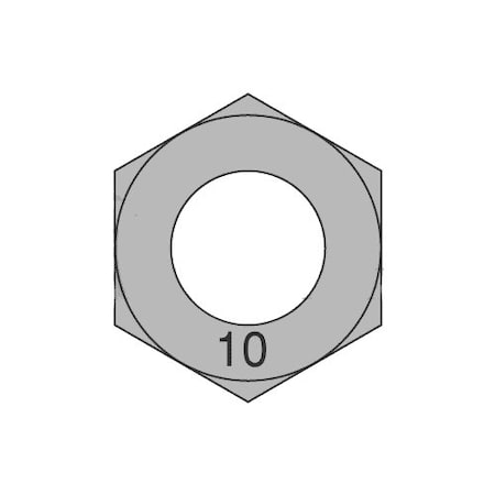 Newport Fasteners Hex Nut, M30-3.5, Steel, Class 10, Plain, 24 mm Ht, 75 PK 341030-BR-75